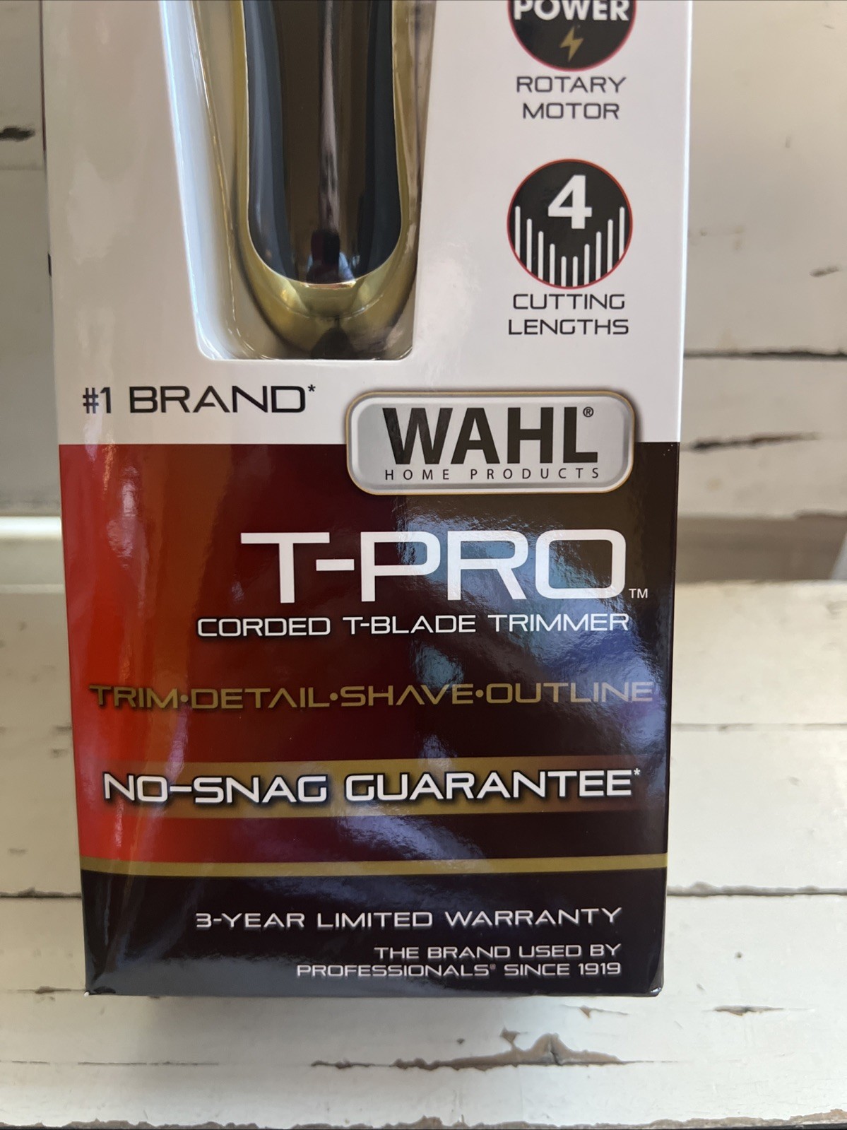 Wahl T-Pro Corded Compact Men’s Beard Trimmer Gold Black T-Blade NEW