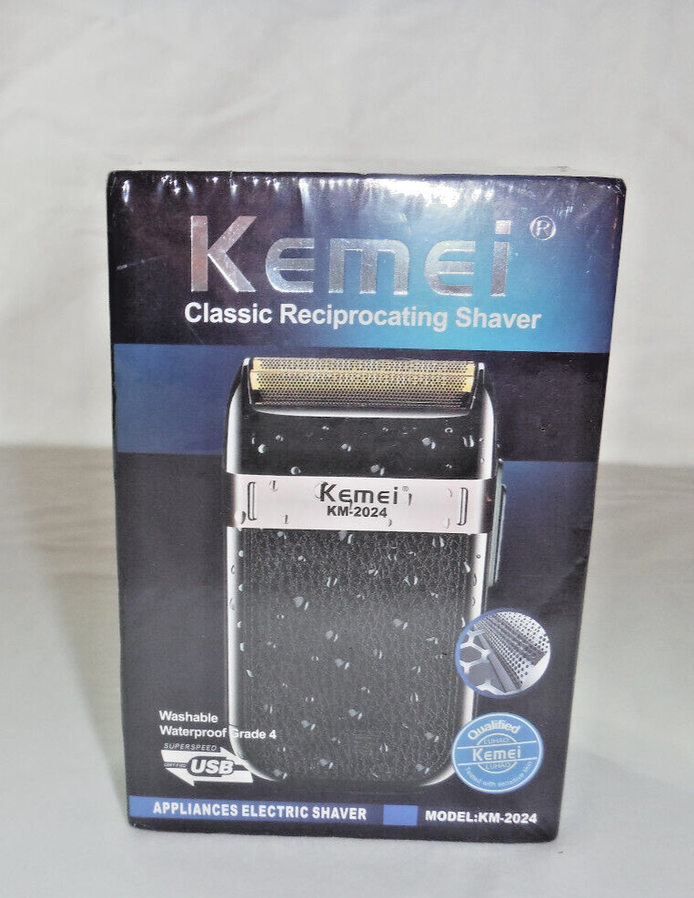Kemei KM-2024 Men Electric Shaver Cordless Shaver Razor Rechargeable Dry Wet Use