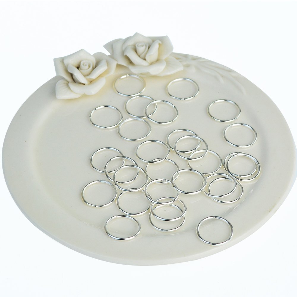 180 Pieces Hair Rings Braid 1 Count (Pack of 180), Silver, Gold, KC Gold