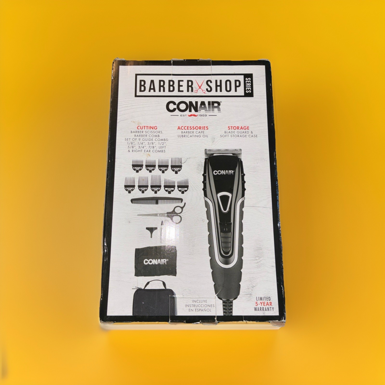 Conair Hair Clippers Barbershop Series No-Slip Grip Home Haircut Kit NEW