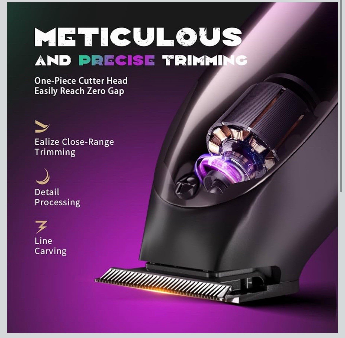 Men’S Hair Trimmer- 6000 RPM High Speed Zero Gapped Trimmer with Ceramic Blades,