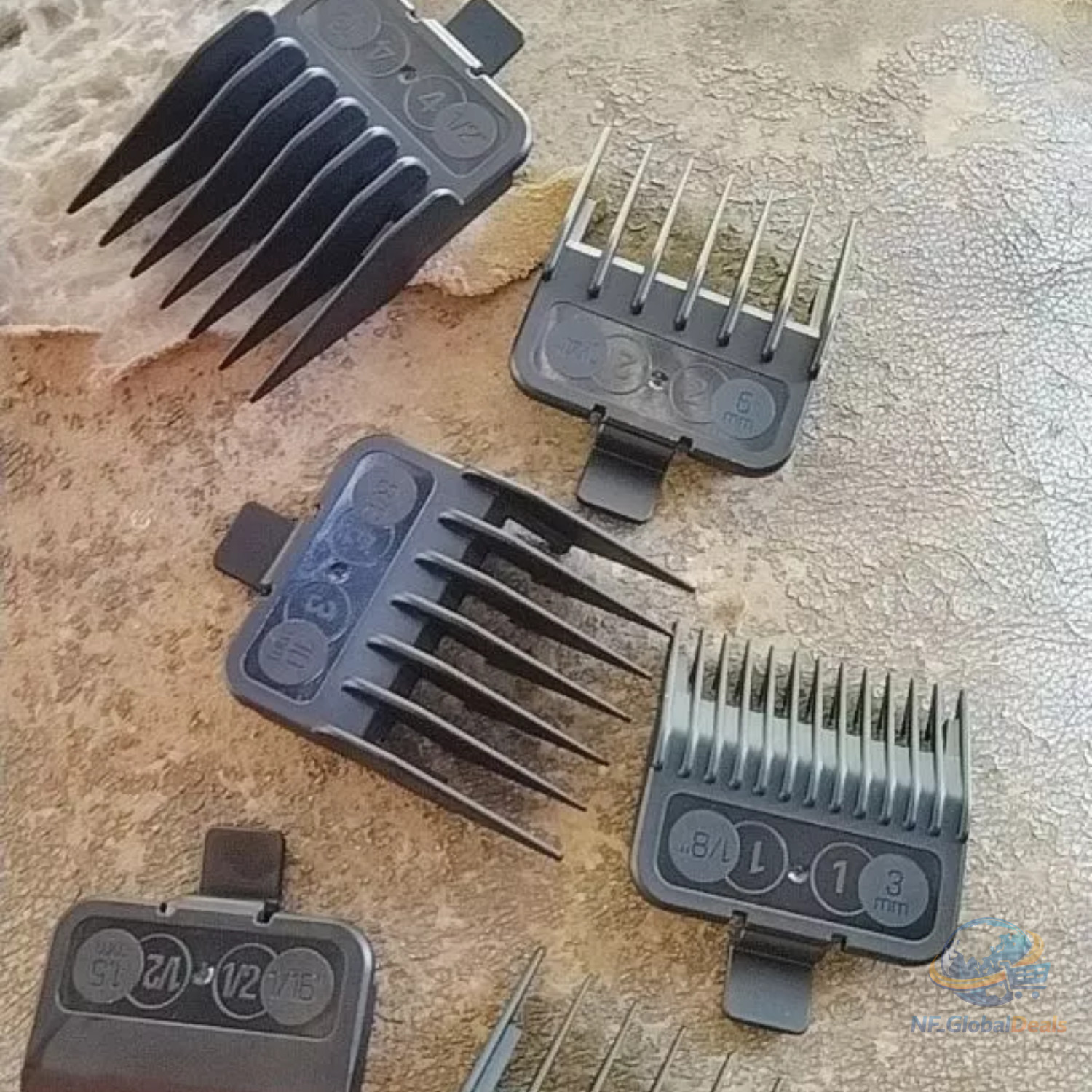 6pcs JRL Clipper Guards Set Premium Guide Combs (1.5mm to 13mm) for Hair Clipper