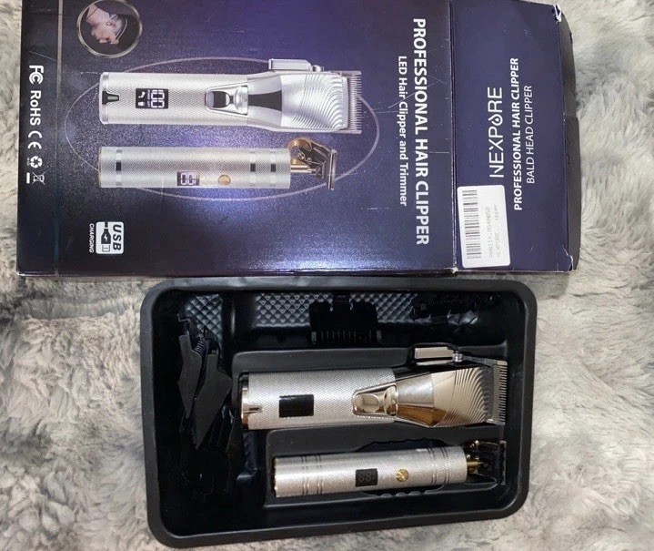 Nexpure Cordless Hair Clipper and Beard Trimmer Set.