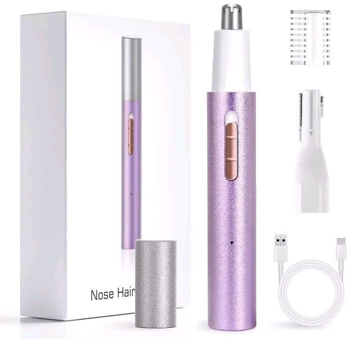 2024 USB Rechargeable Nose Hair Trimmer for Men Women,4 in 1 Painless Eyebrow208