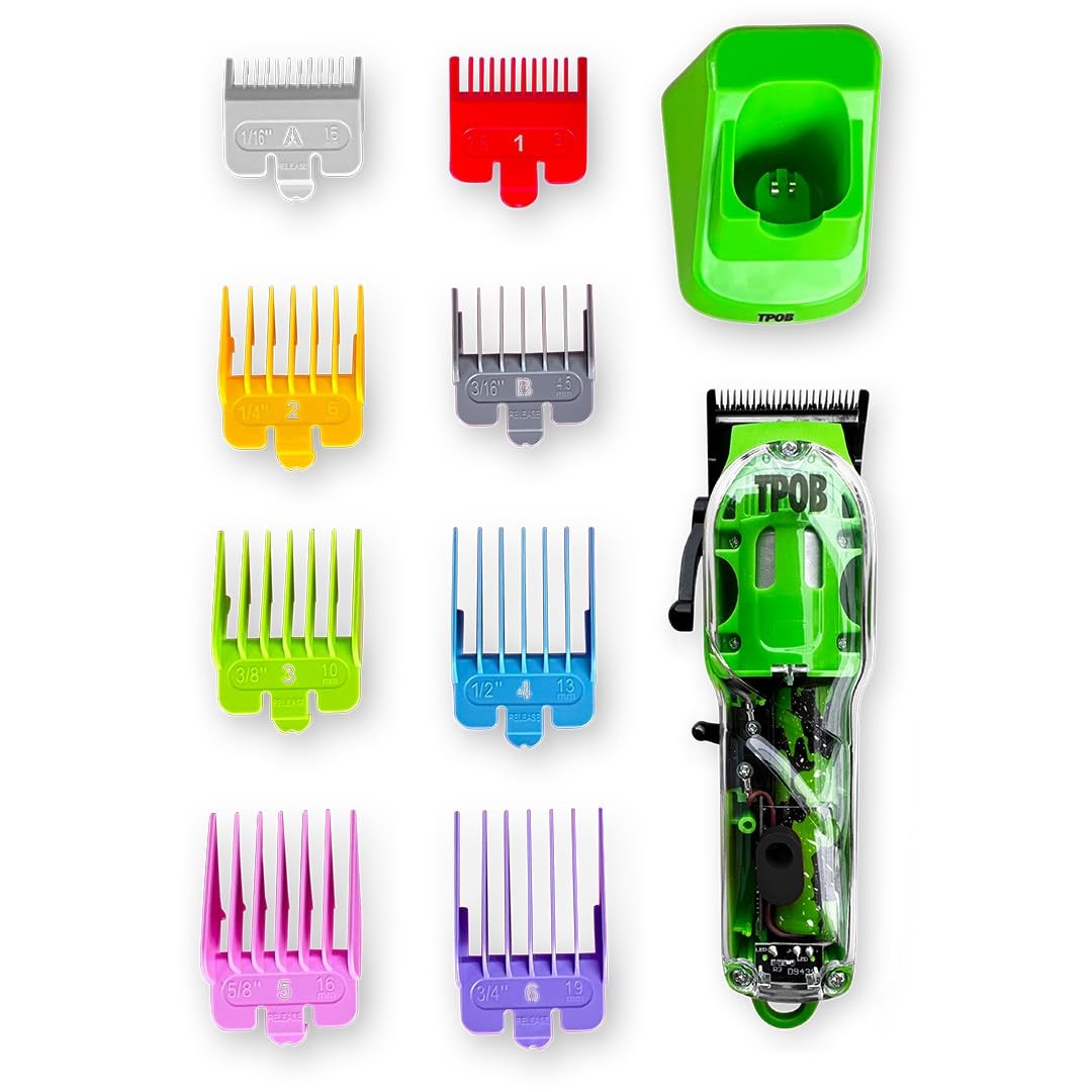 TPOB Slime 2 Barber Hair Clippers for Men 6800 RPM with 12 Piece Set,