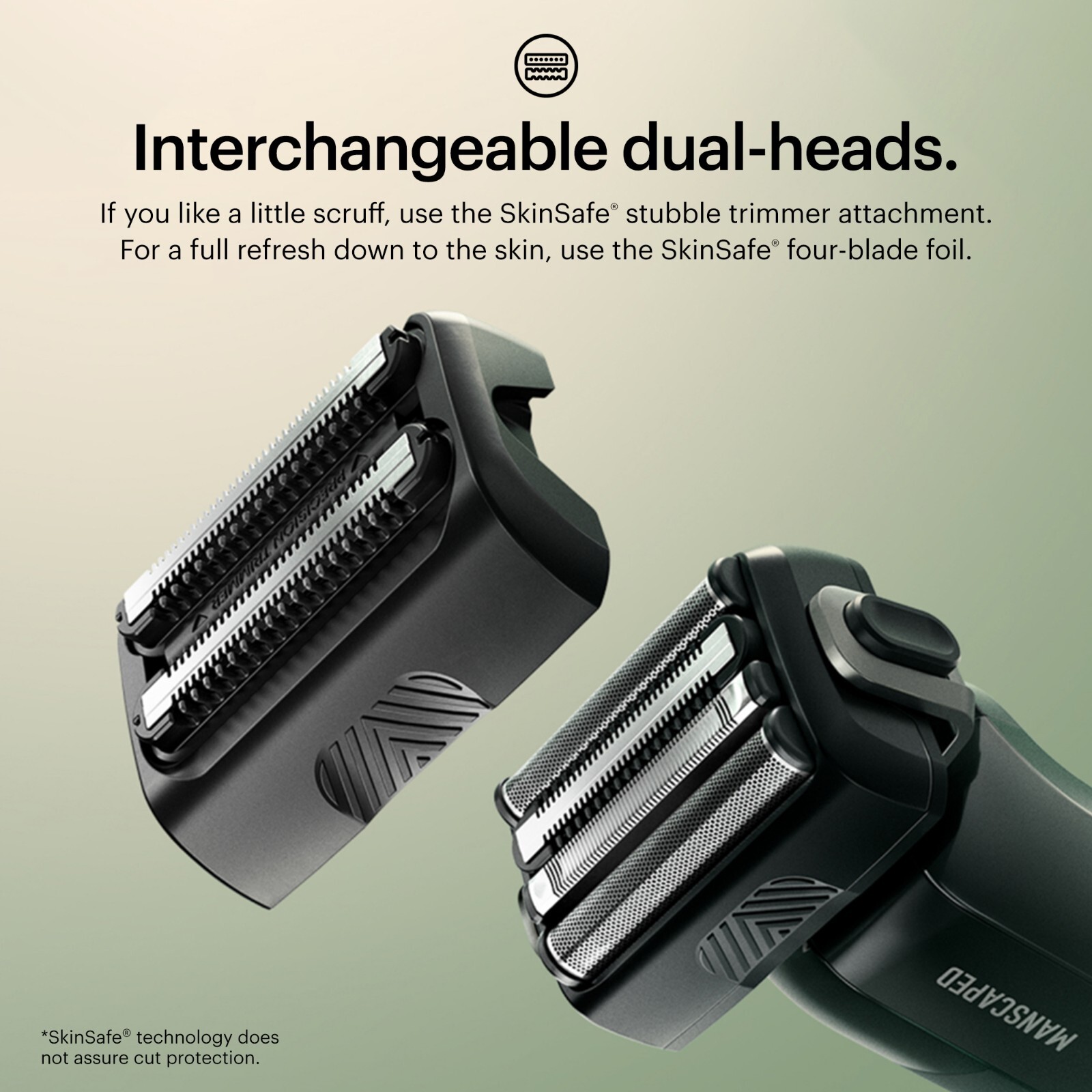 MANSCAPED® The Chairman™ PRO Men’s Foil Face Shaver – Two Interchangeable Blades