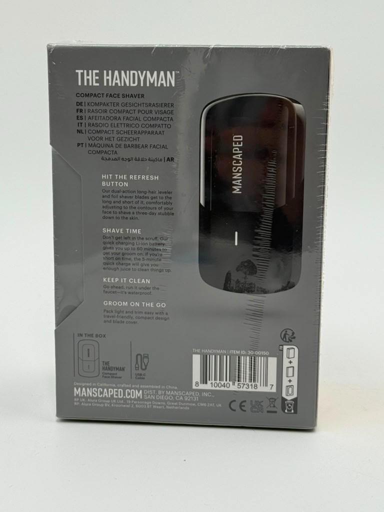 MANSCAPED The Handyman Compact Electric Foil Face Shaver Men’s Travel Razor