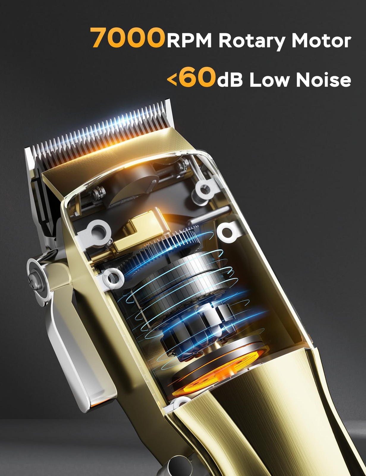 Professional Hair Clippers for Men – Cordless/Corded 7000RPM Motor, LED Display