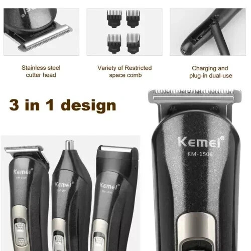 Kemei Professional Hair Clippers Cordless Trimmer Beard Cutting Machine Barber