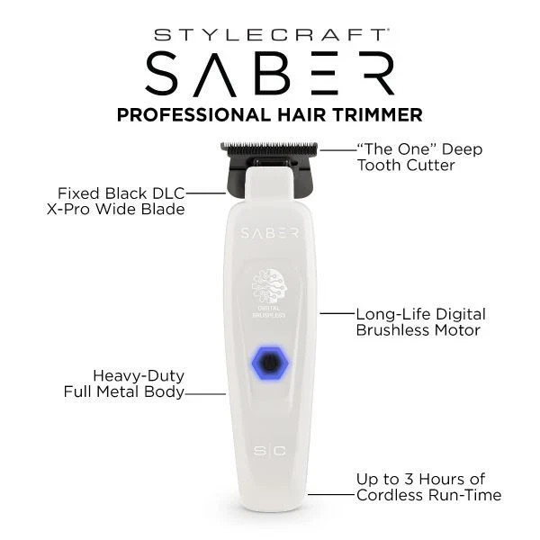 StyleCraft Limited Edition Saber Cordless Trimmer With Digital Brushless Motor