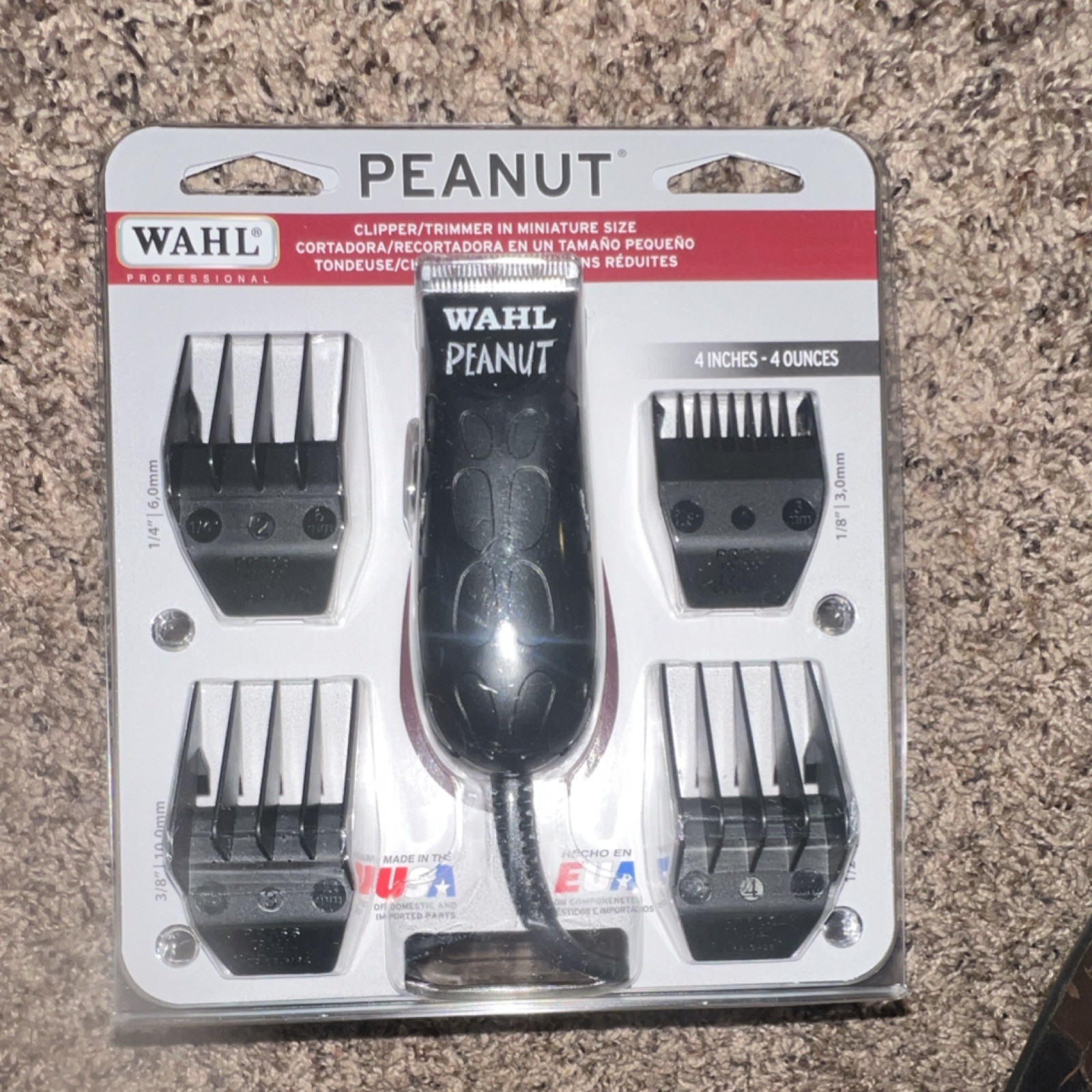Wahl Peanut Professional Miniature Clipper/Trimmer Black 8655-200