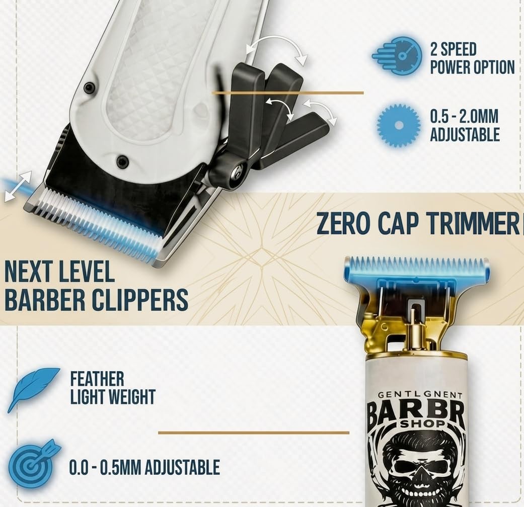 LARGNERSHAVER Hair Clippers for Men, Clippers and Trimmers Set, Barber Clippe…
