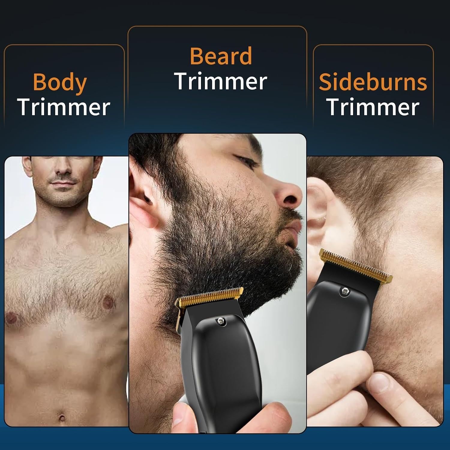 Beard Trimmer for Men – Rechargeable Men’s Hair Clippers & Razor, Cordless Ha…