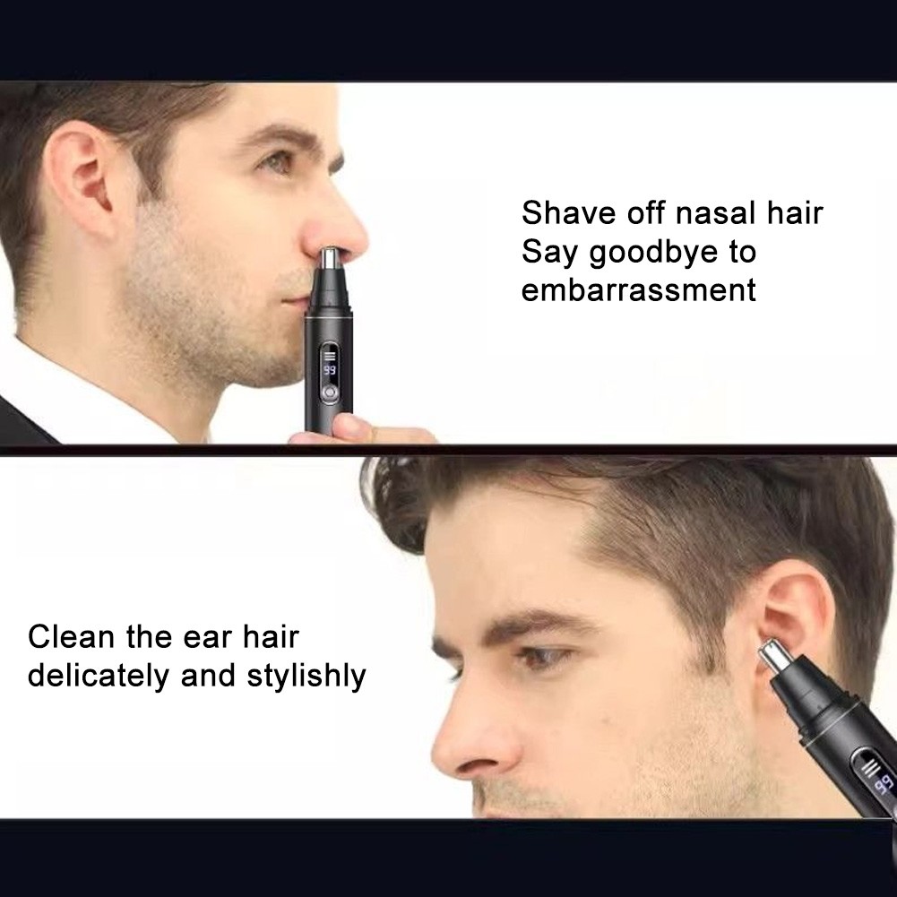 Rechargeable Ear & Nose Trimmer for Men Women- LED Display&Easy Clean Technology