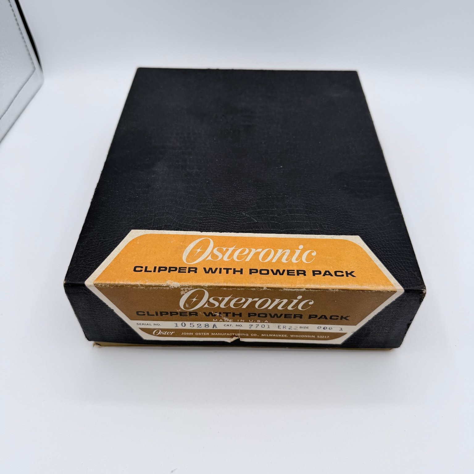 Vintage 1965 Oster Osteronic 77 Barber Hair Clipper Power Pack In Box Blades USA