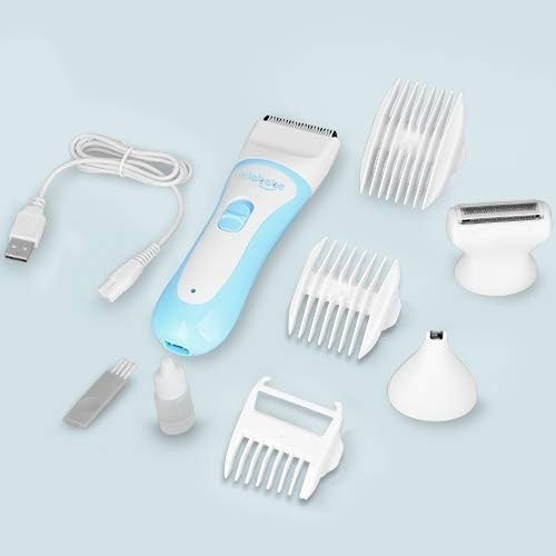 Elebebe Baby Hair Clippers – Electric Hair Trimmer with 3 Heads & 3 Guide Combs