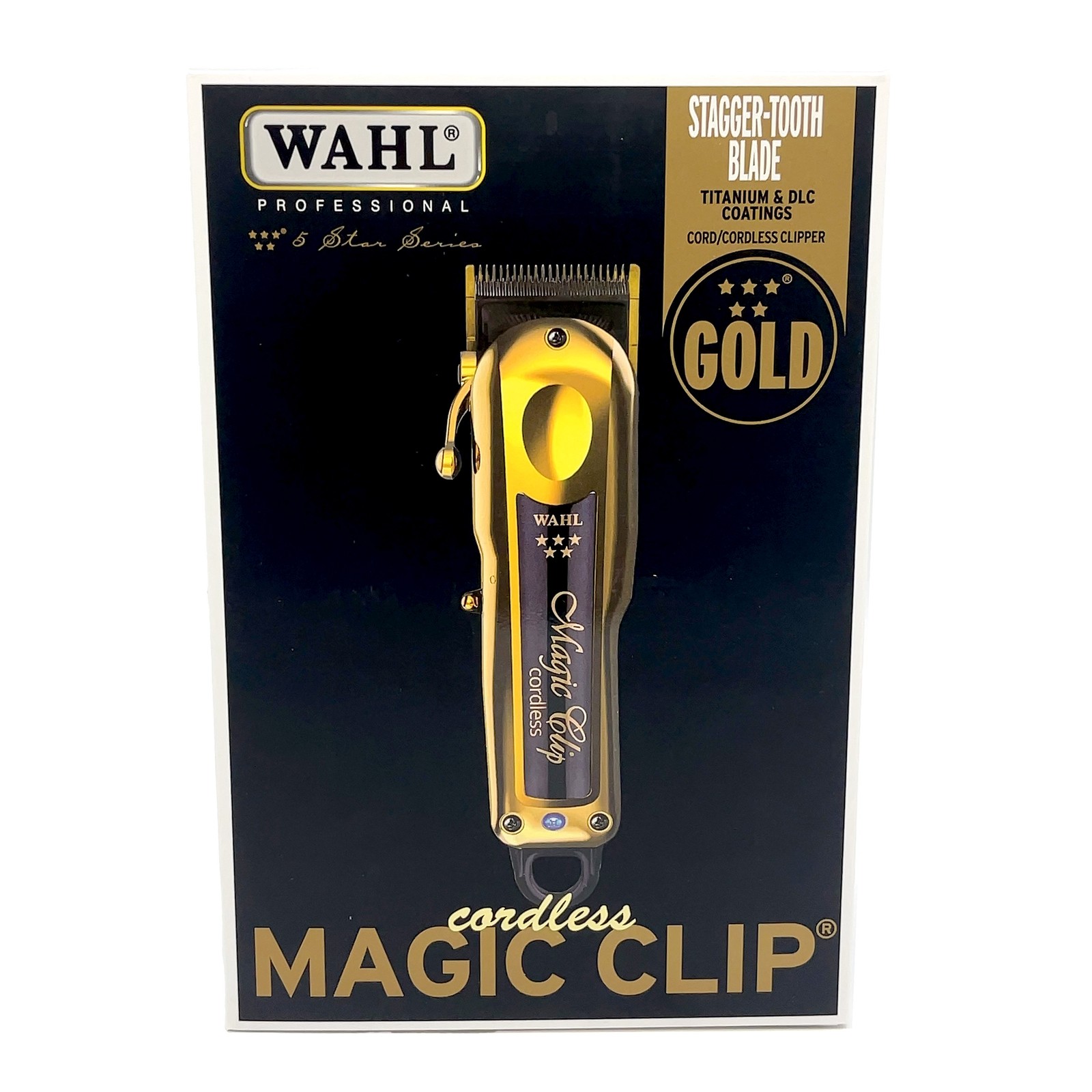 NEW Professional 5 Star Gold Cordless Magic Clip Hair Clipper 8148-700