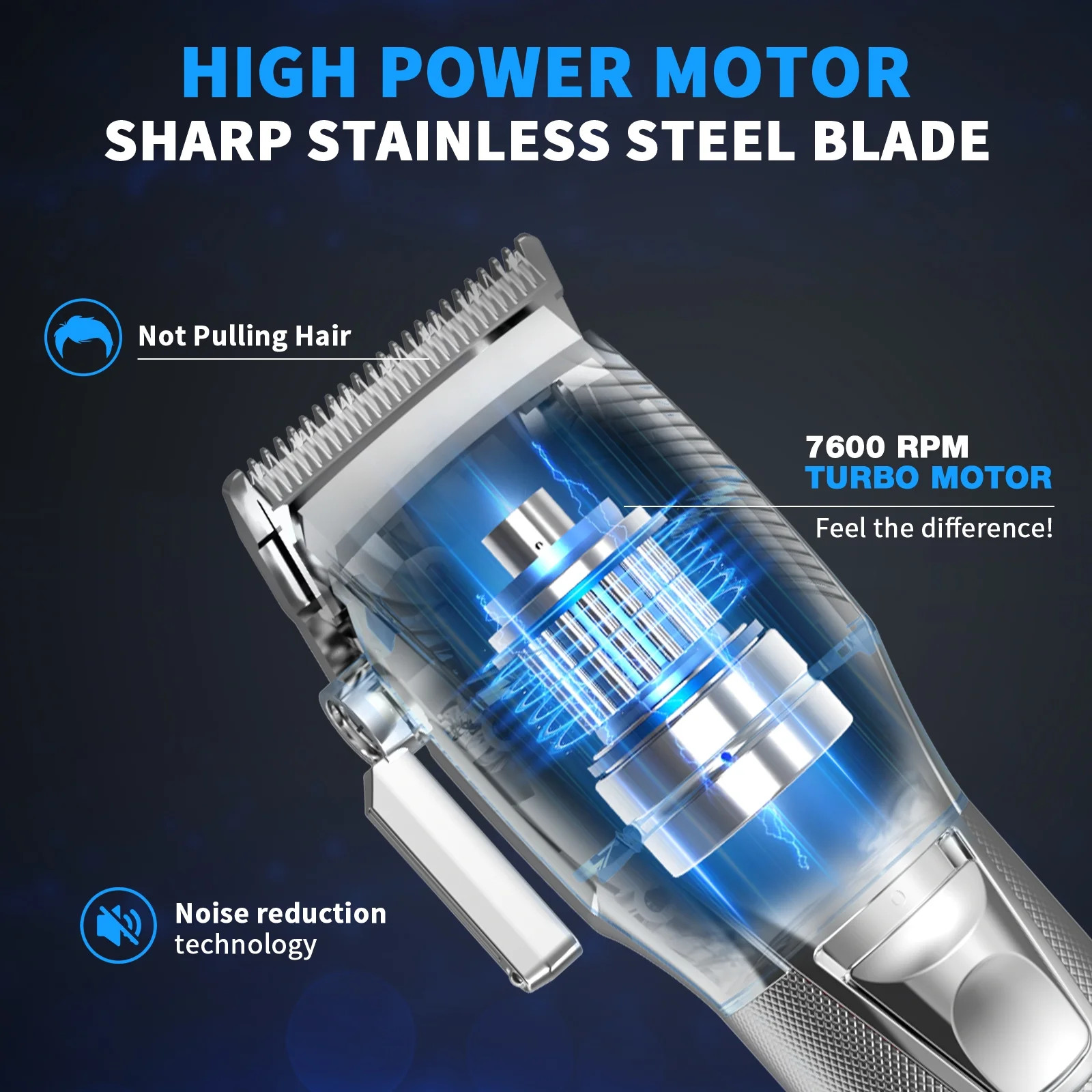NEXPURE Hair Clippers &Beard Trimmer Set Brushless Motor 300Min LCD Cordless