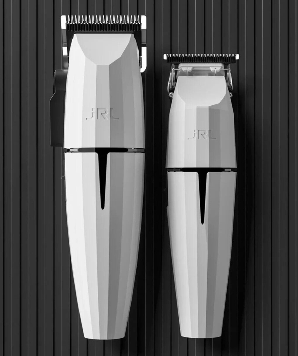 JRL White Ghost Hair Clipper & Trimmer SET – Onyx with Docks – BRAND NEW