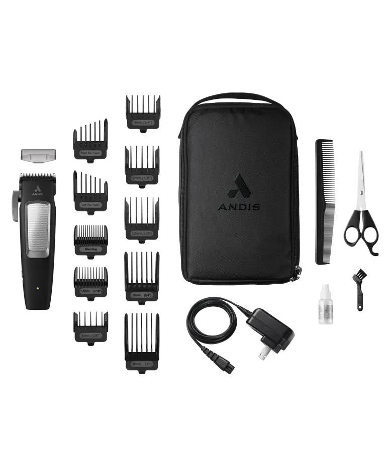 ANDIS inCRED Lithium-Ion Cordless Rechargeable Hair Clipper 18Pc Trimmer Kit NEW