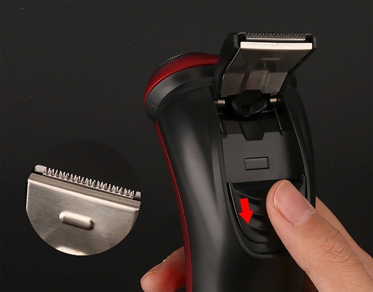 Men’s Razor Rotary Waterproof Electric Shaver Pop-Up Trimmer Wet Dry Cordless US