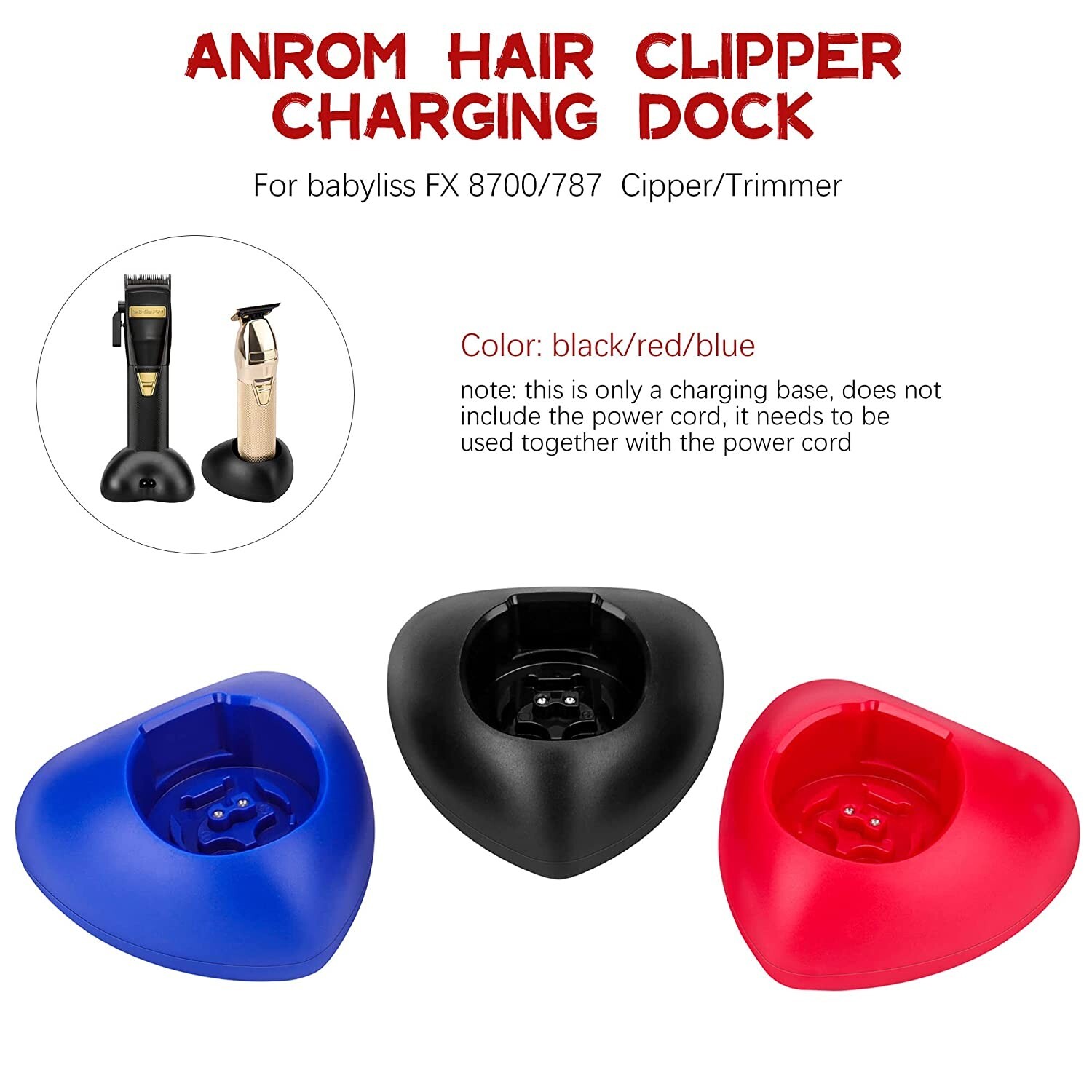 Anrom Vertical Hair Clippers Charging Stand, Portable Electric Trimmer Charging