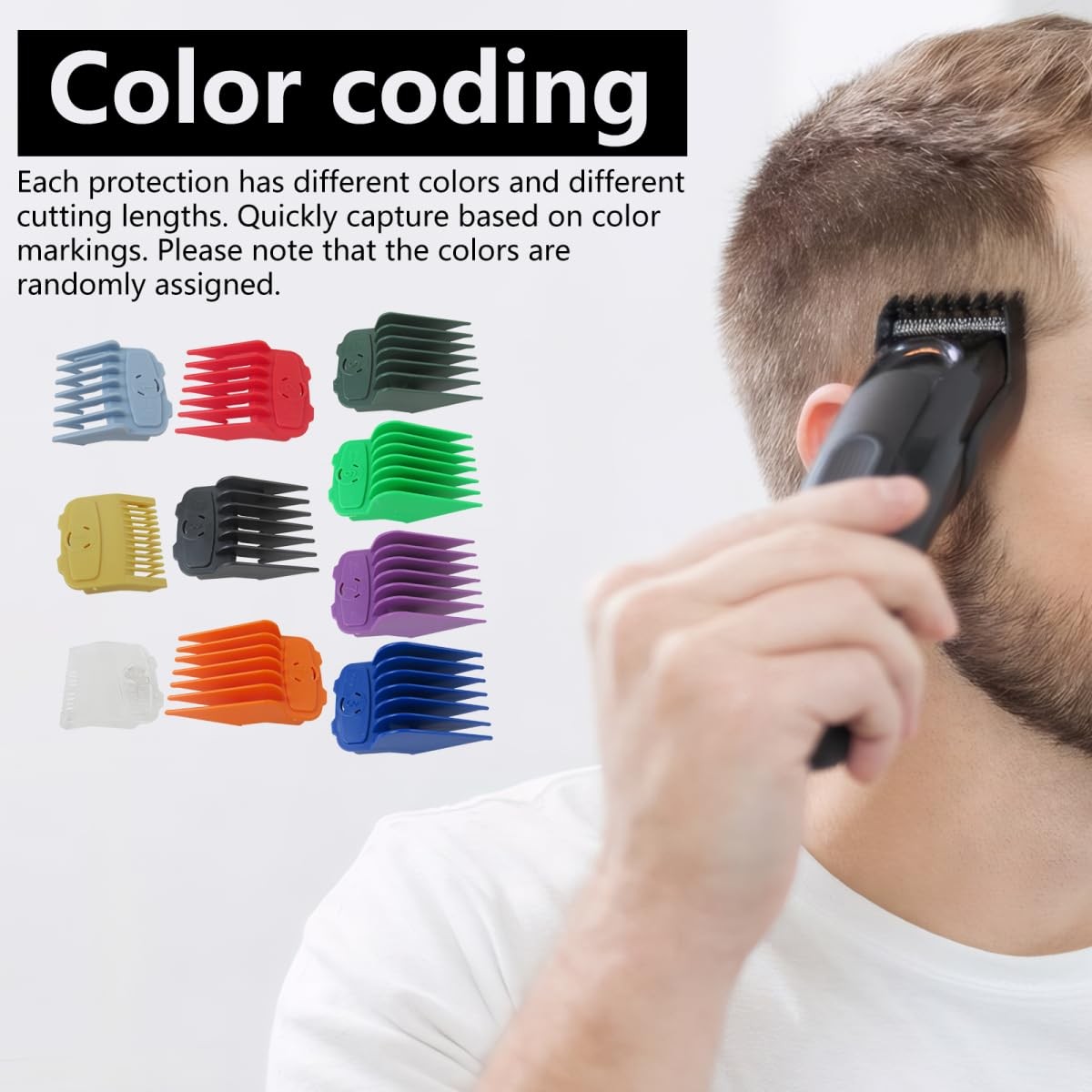 Qblahip 10-Pack Magetic Clipper Guards Set for Baby*liss Pro FX870/ FX825 Ser…