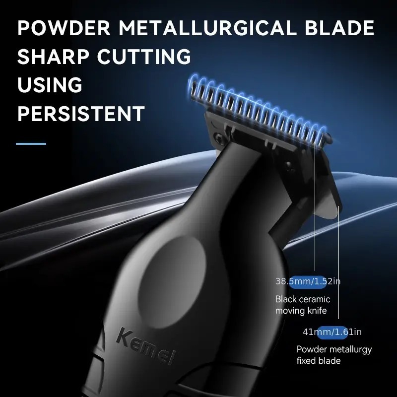 Kemei-2299 Cordless Hair Trimmer Professional Electric Cutting Machine USB New