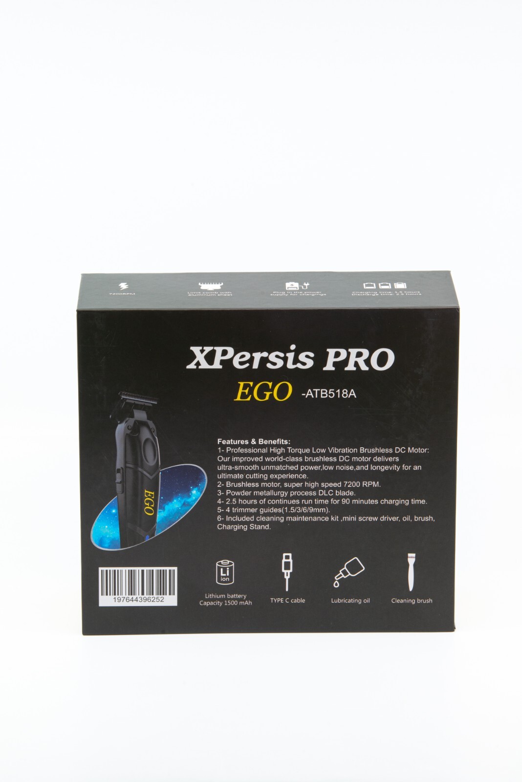 Cordless Hair Trimmer Brushless DLC Blade with Charging Stand XPERSIS PRO Ego