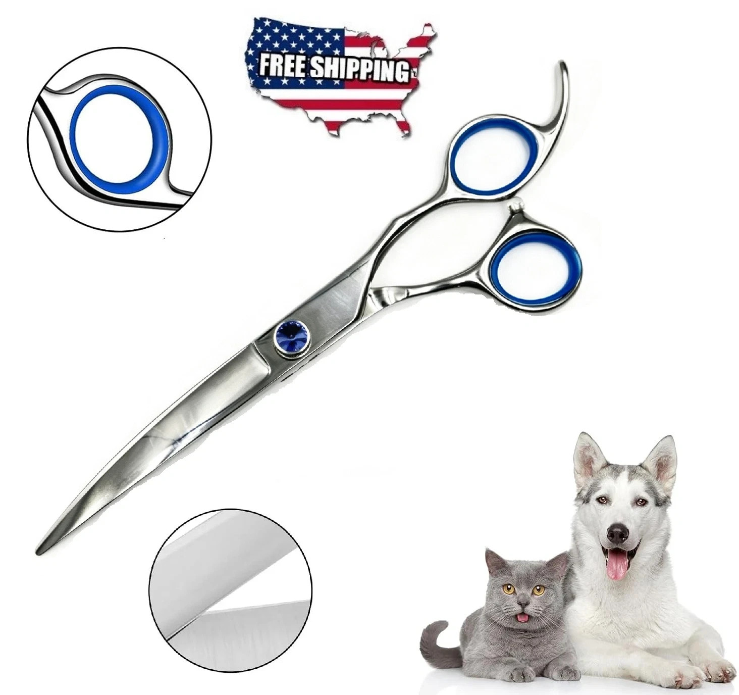 professional hair clipper set, Silver blue screw hair clipper sharp hair clipper