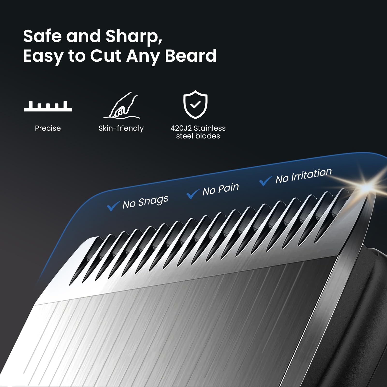 6 in 1 Beard Trimmer for Men, Waterproof Cordless Electric Razor Shaver, Men’…