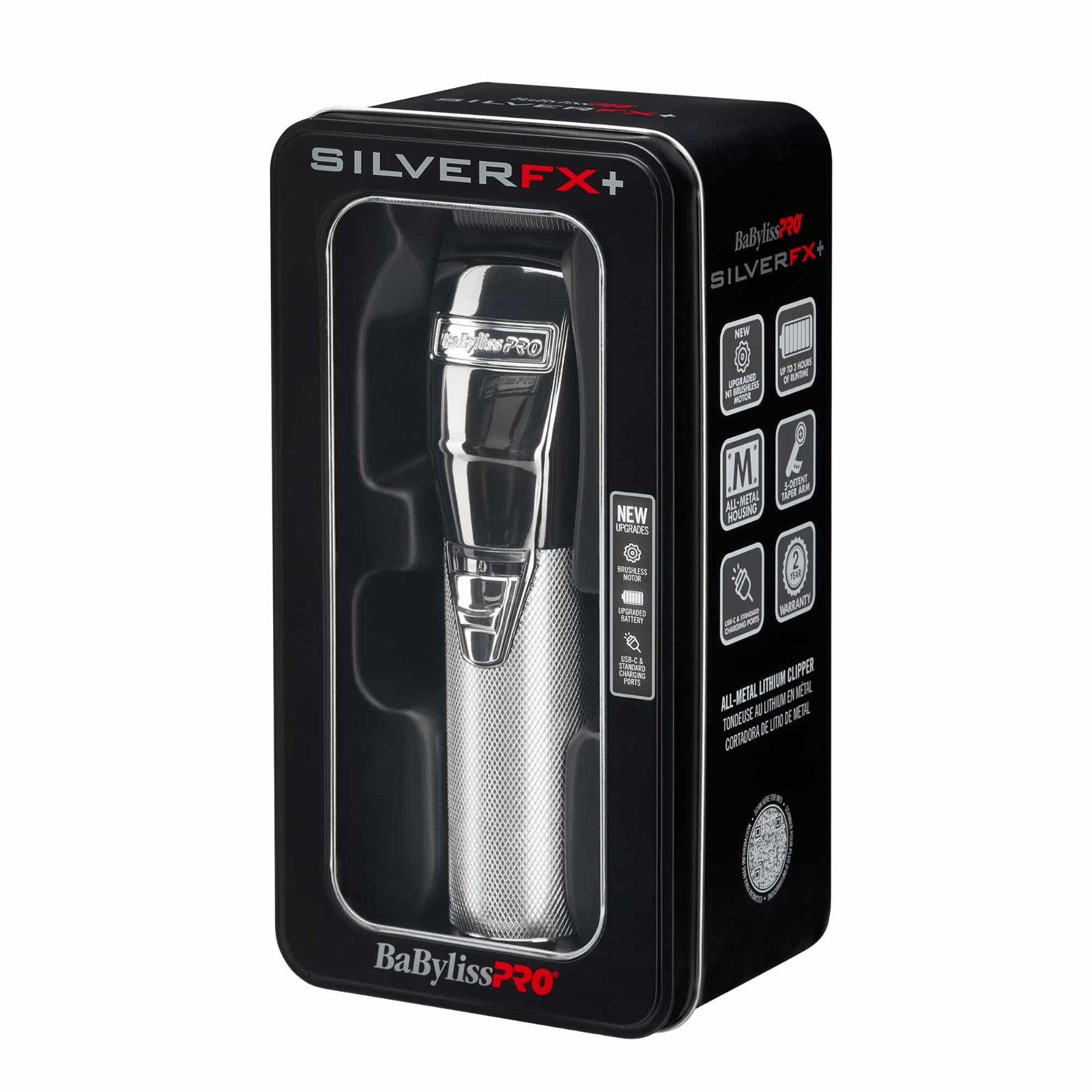 BaBylissPRO FX+ Cordless Adjustable Blade Clipper Silver FX870NS NEW $250