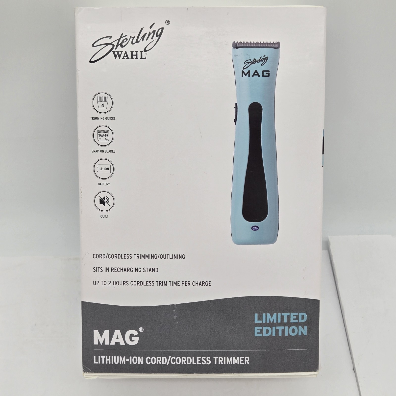 Wahl Sterling Limited Edition Lithium-Ion Cord/Cordless Mag Trimmer Blue
