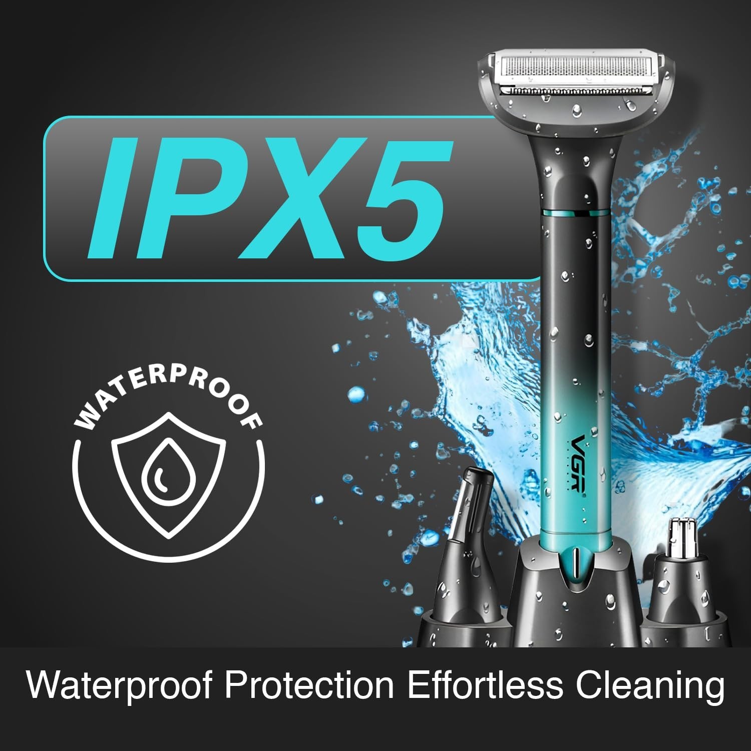VGR V-625 Professional 3-in-1 Men’s Grooming Kit, 60-Minute Runtime, USB-C