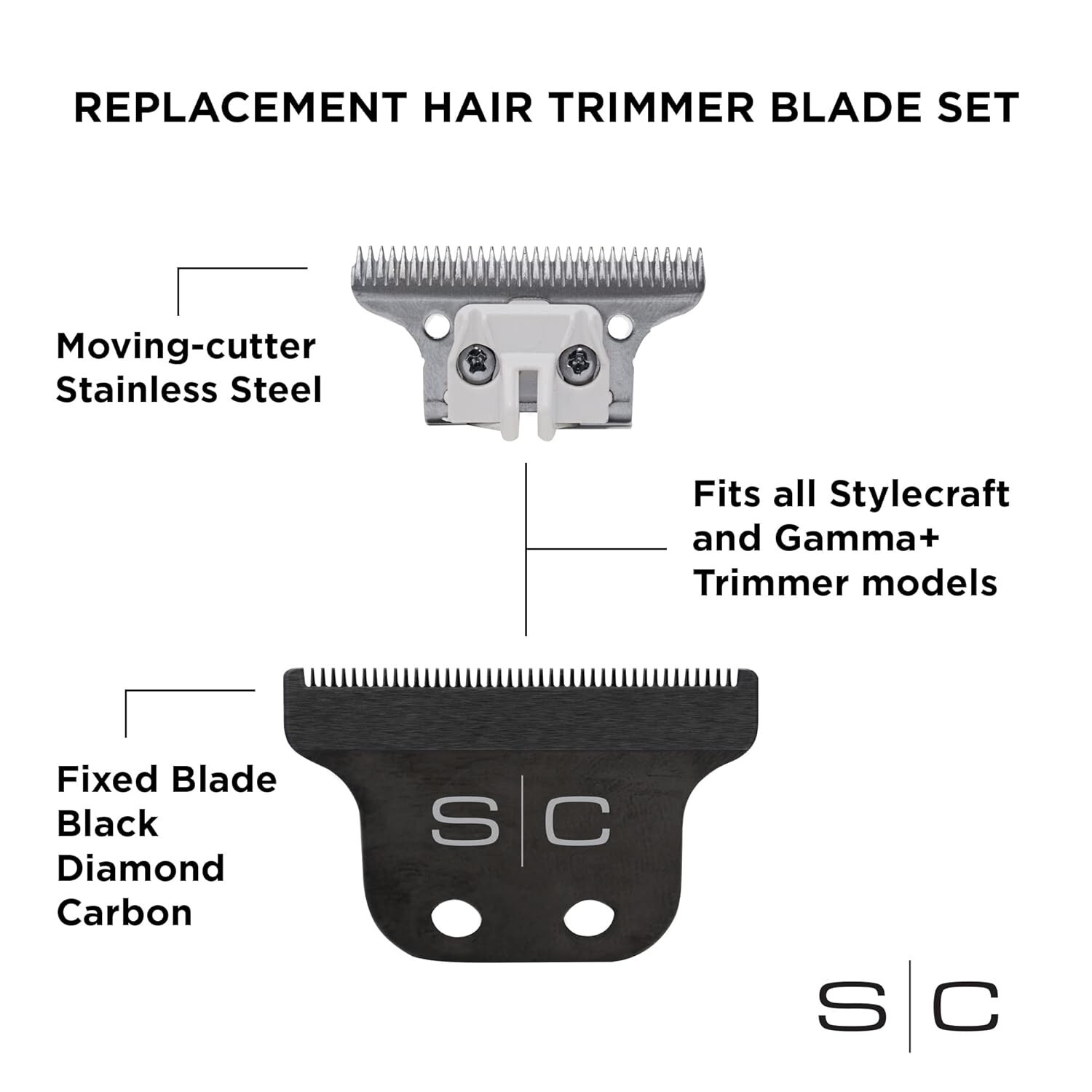 STYLECRAFT Hitter Blade w/ DLC Fixed Blade & Steel Deep Tooth Cutter | SCAHRBD