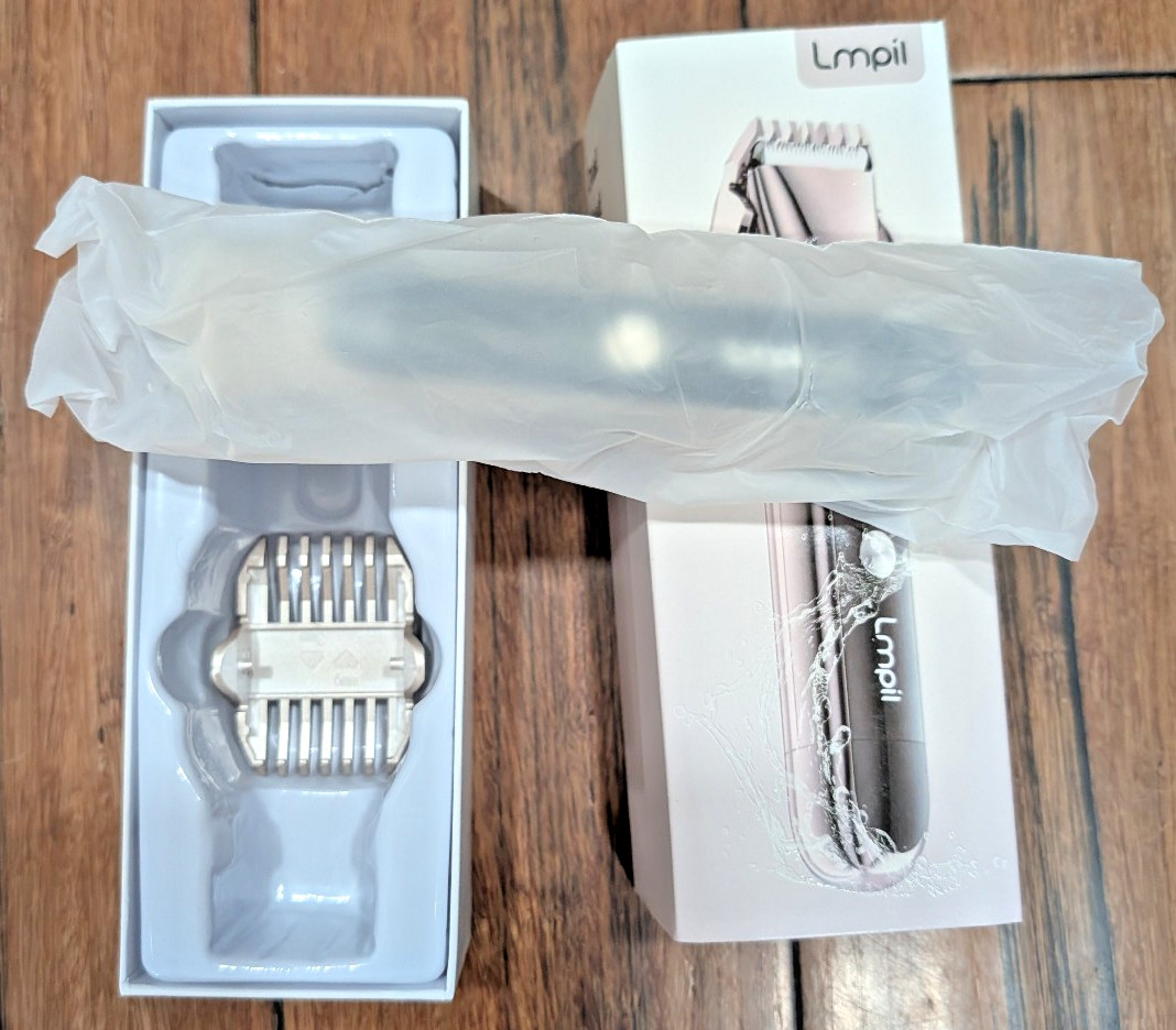 Lmpil Dual-Head Waterproof Face Trimmer, USB-C Fast Charge, LED, Black/Silver