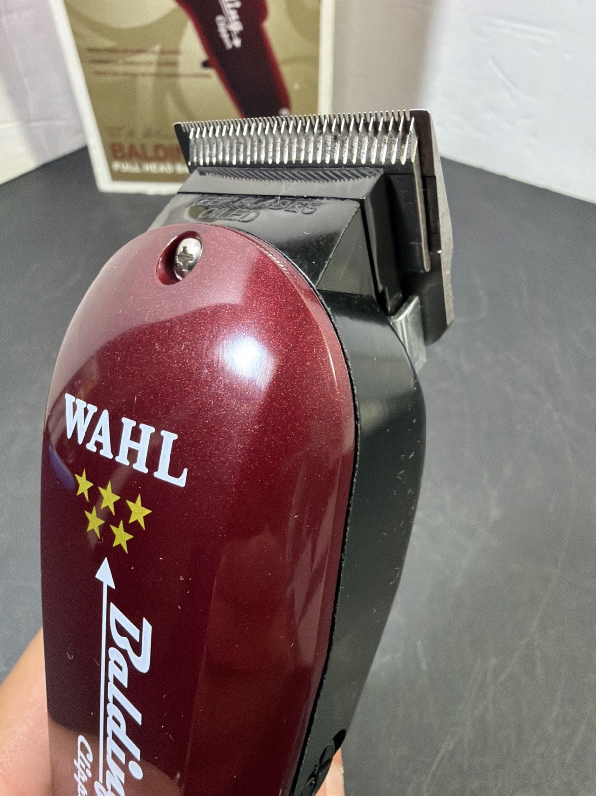 Wahl 8110 Professional 5-Star Wired Full Head Balding Clipper – Burgundy – USA