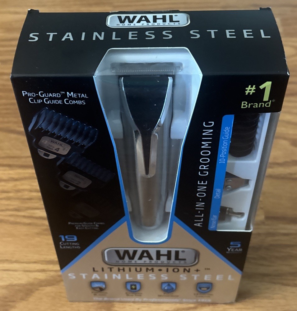 Wahl Lithium-Ion Stainless Steel All In One Waterproof Grooming Trimmer Cordless