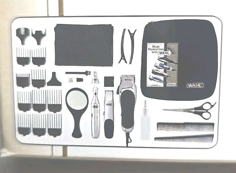WAHL 79524-3001P Silver Black Corded Electric Clipper Home Barber Kit new in box