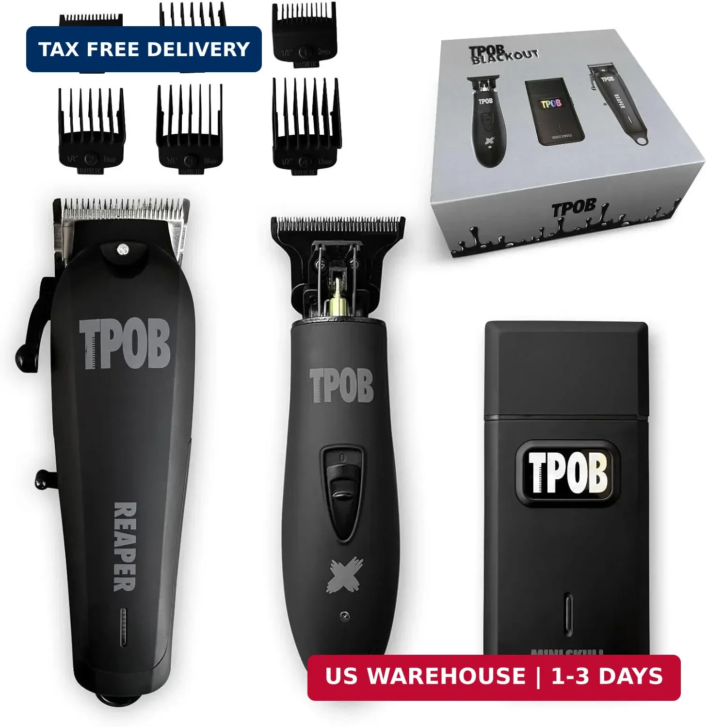 Slime 2 Black Clipper Trimmer Shaver Set Barber Hair Clippers for Men 6800