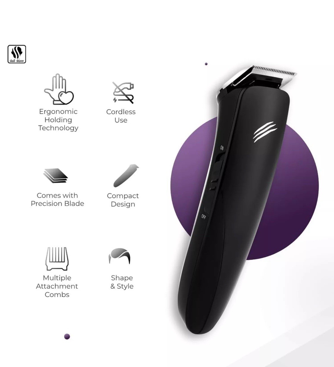 Skull Shaver Baby Beast Trimmer: Ultimate Cordless Hair & Beard Trimmer with …