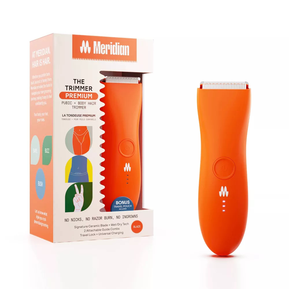 MERIDIAN Trimmer Premium, Pubic & Body Hair Trimmer for Men & Women,