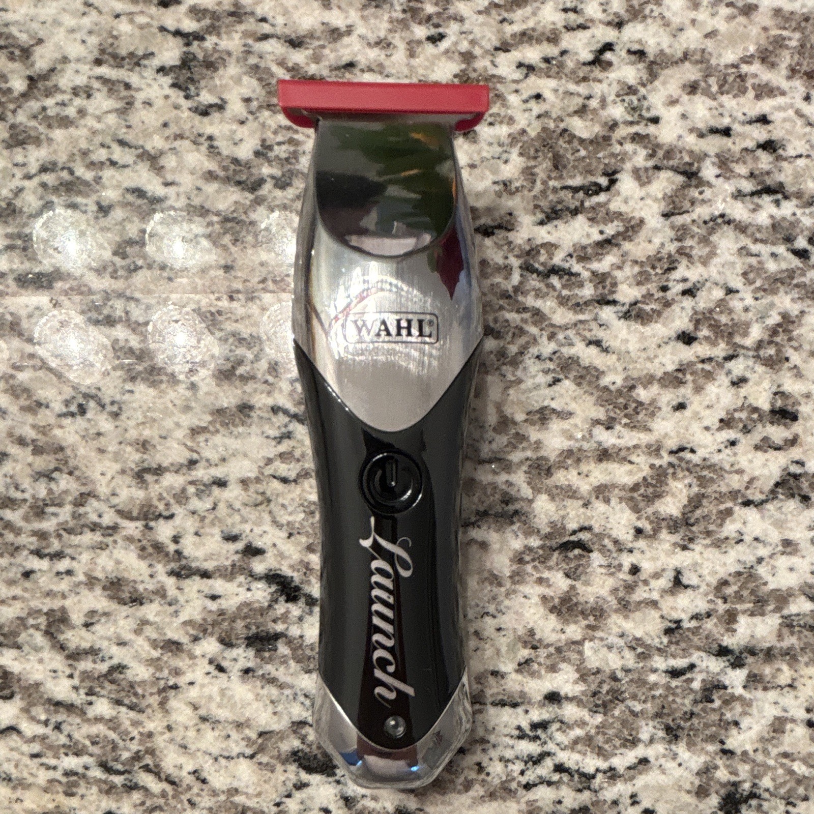 Wahl Launch Cordless T-Blade Trimmer for Face & Head, Black/Silver Come WITH BOX