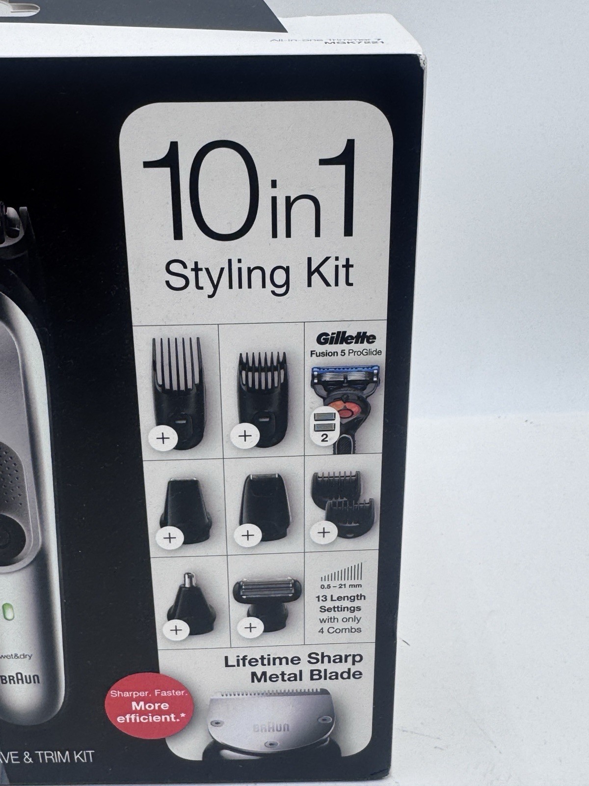 Braun MGK7321 220v 10-in-1 Face & Head, Beard Trimmer Hair Clipper
