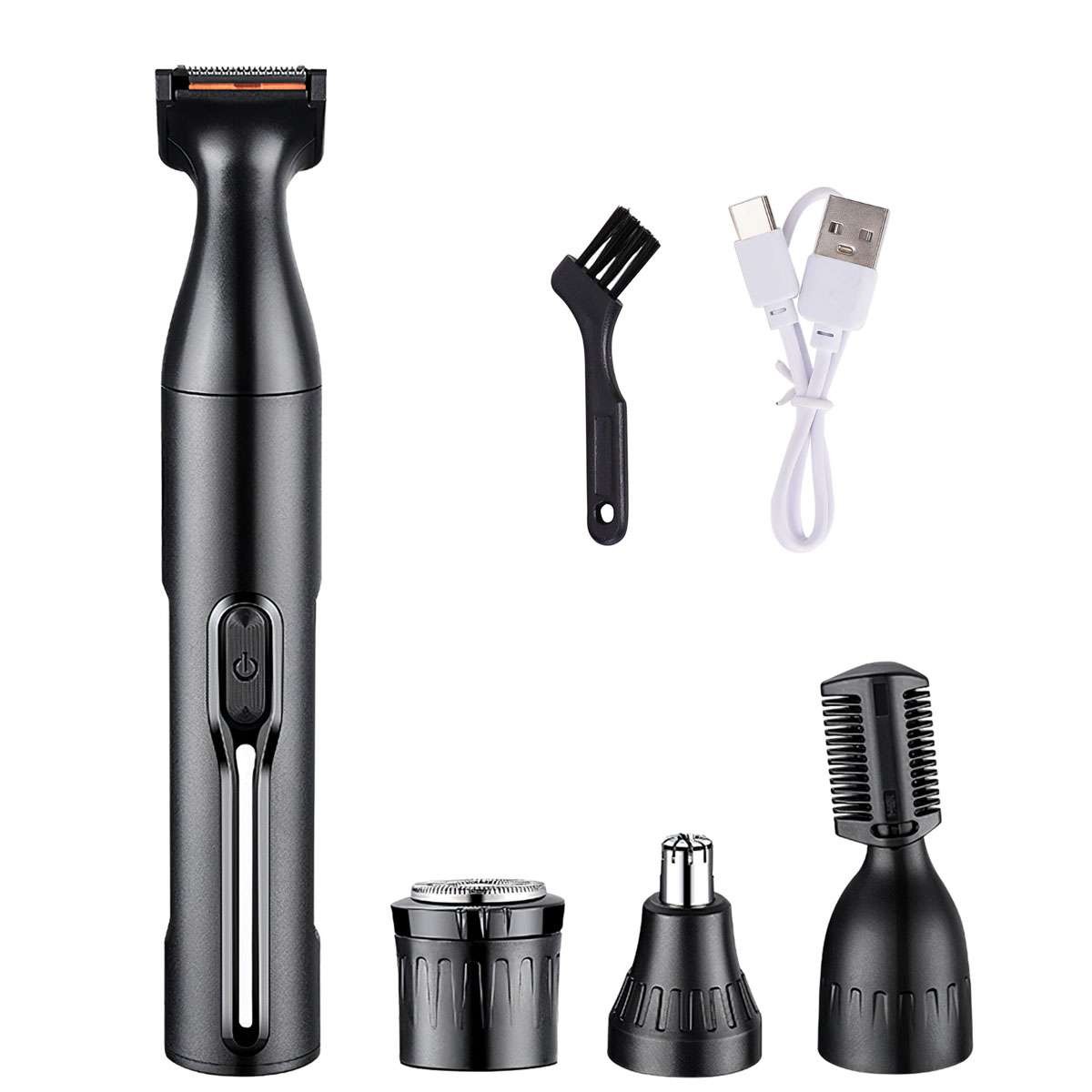 4 In 1 USB Rechargeable Nose Hair Trimmer Beard Electric Shaver Cordless Clipper