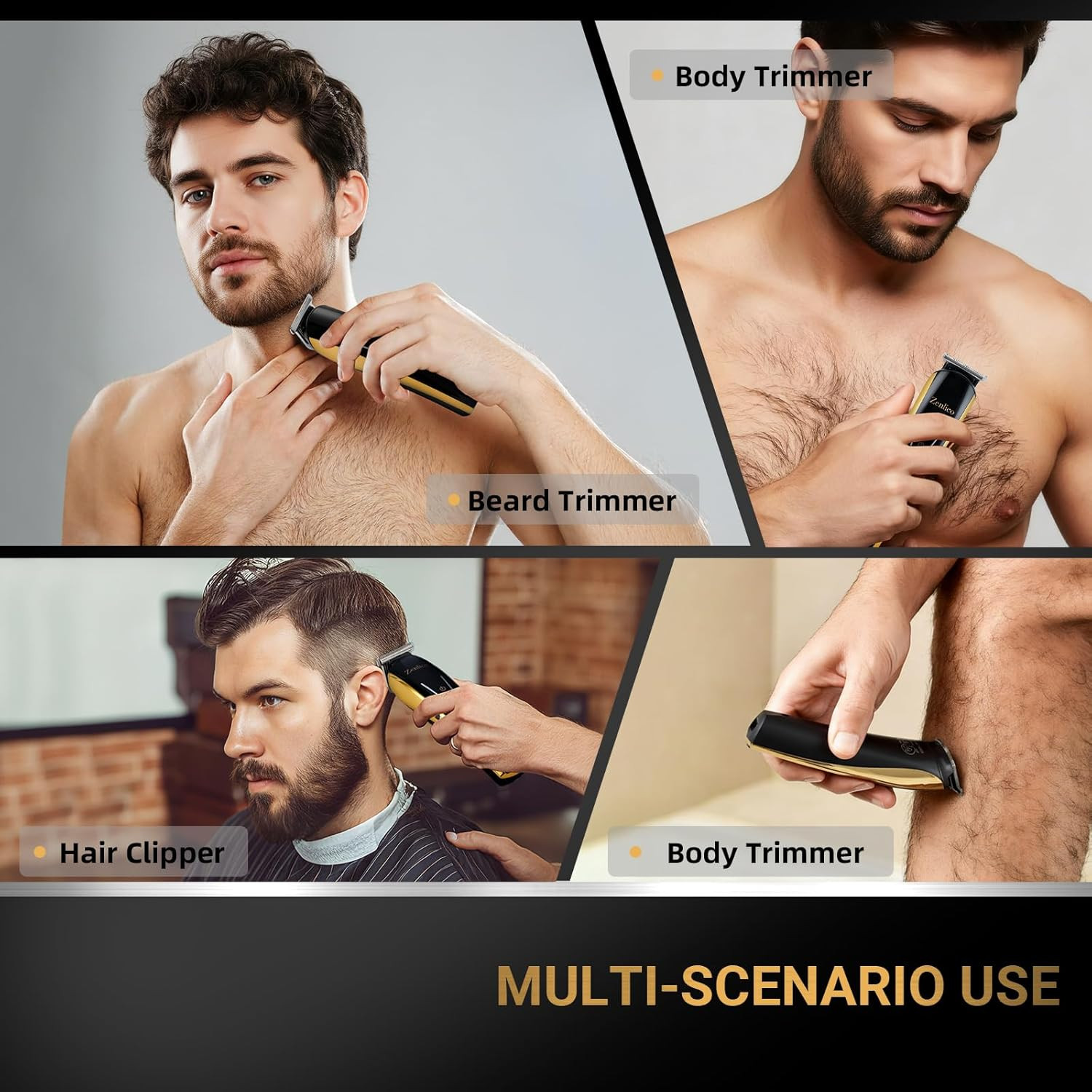Beard Trimmer for Men, Rechargeable Men’S Hair Trimmer for Mustache, Electric Ra