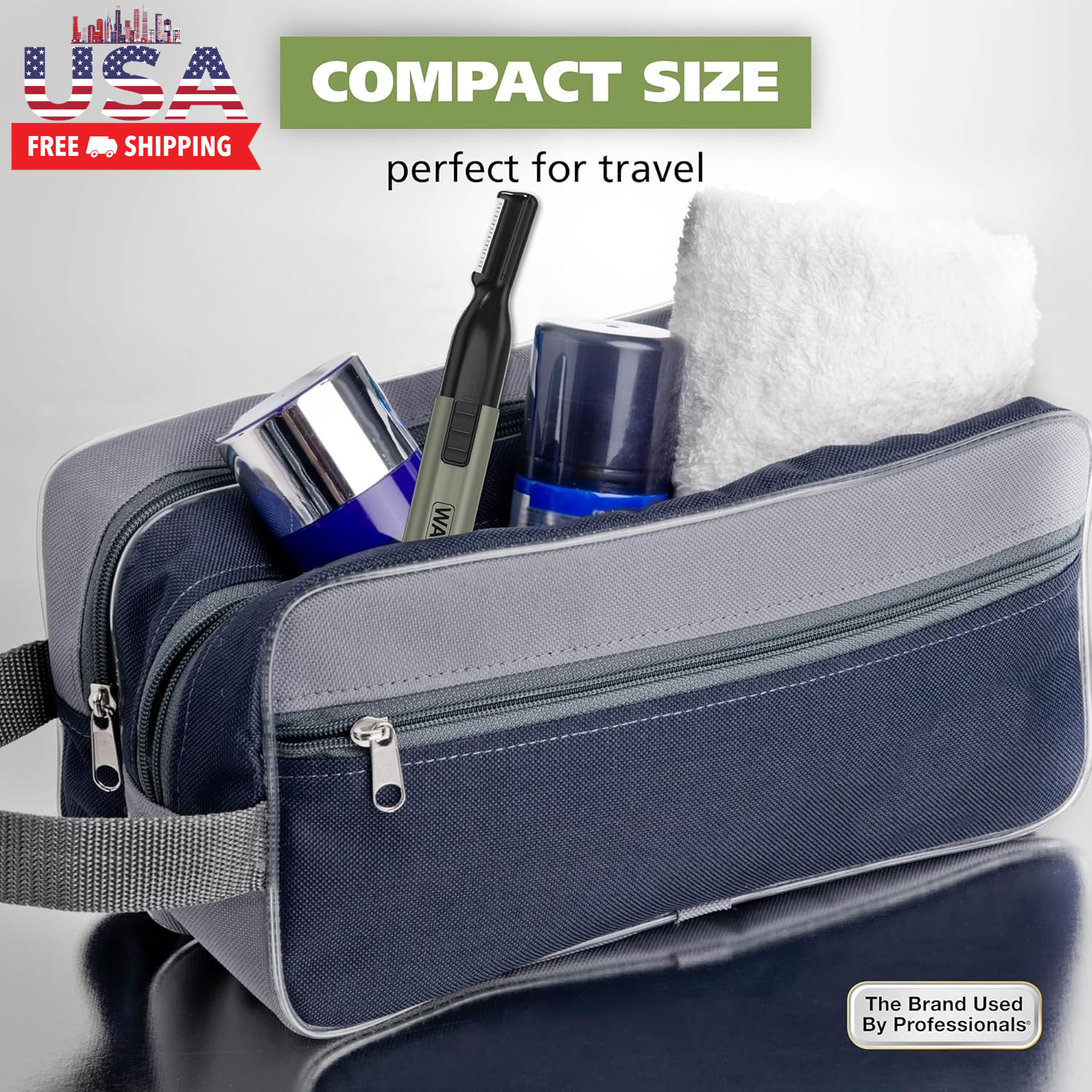 Micro Groomsman Battery Personal Trimmer for Hygienic Grooming with Rinseable, I