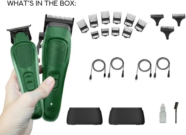 Supreme Trimmer Darkstar82 Clipper & Hair Trimmer Set w Vector Motor | Green