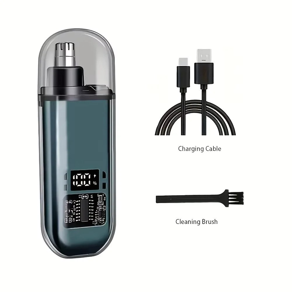 Ear and Nose Hair Trimmer with LED indicator USB Rechargeable Water Resistant