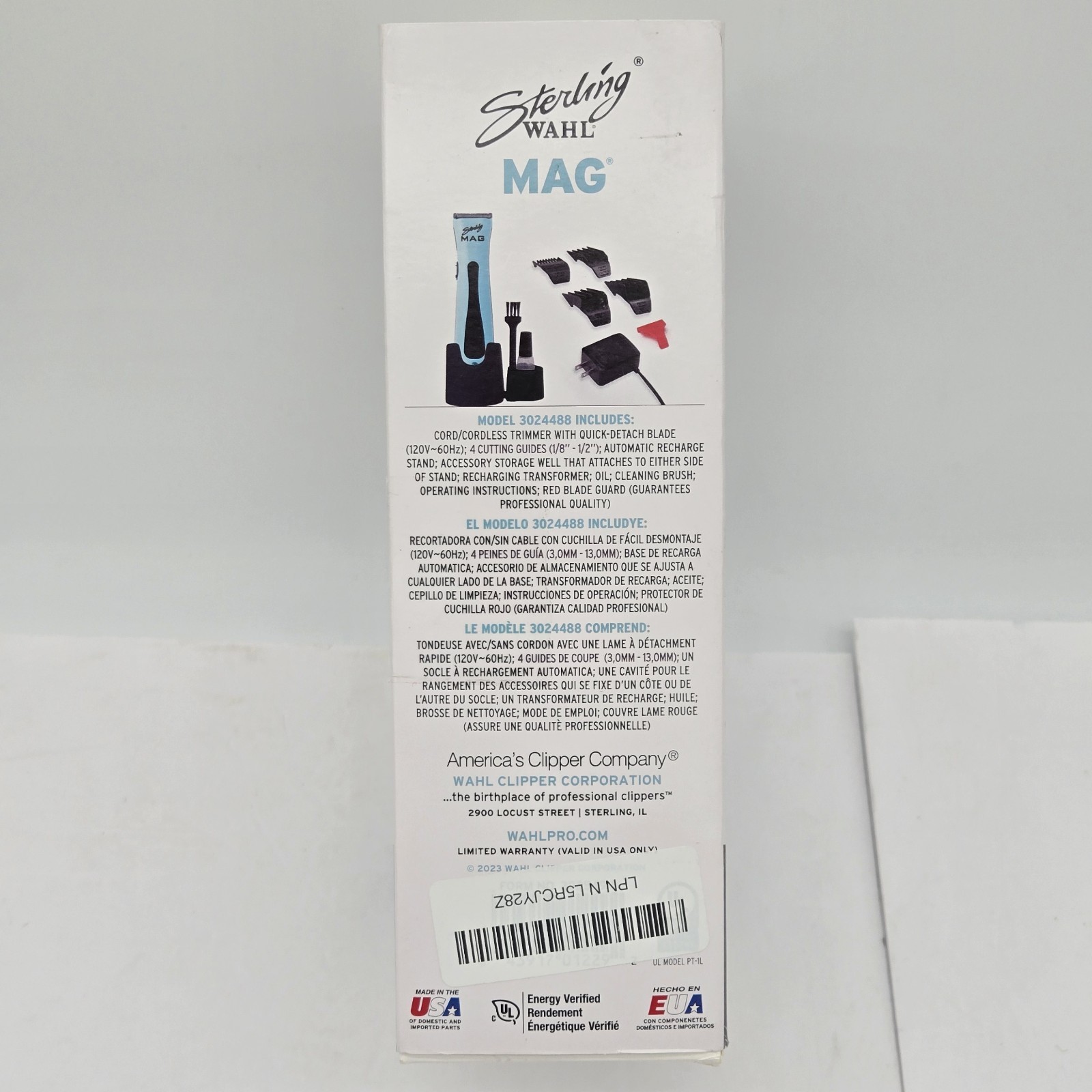 Wahl Sterling Limited Edition Lithium-Ion Cord/Cordless Mag Trimmer Blue